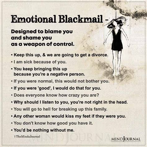 blackmail wife|18 Ways to Handle Emotional Blackmail (+ Examples & Quotes).